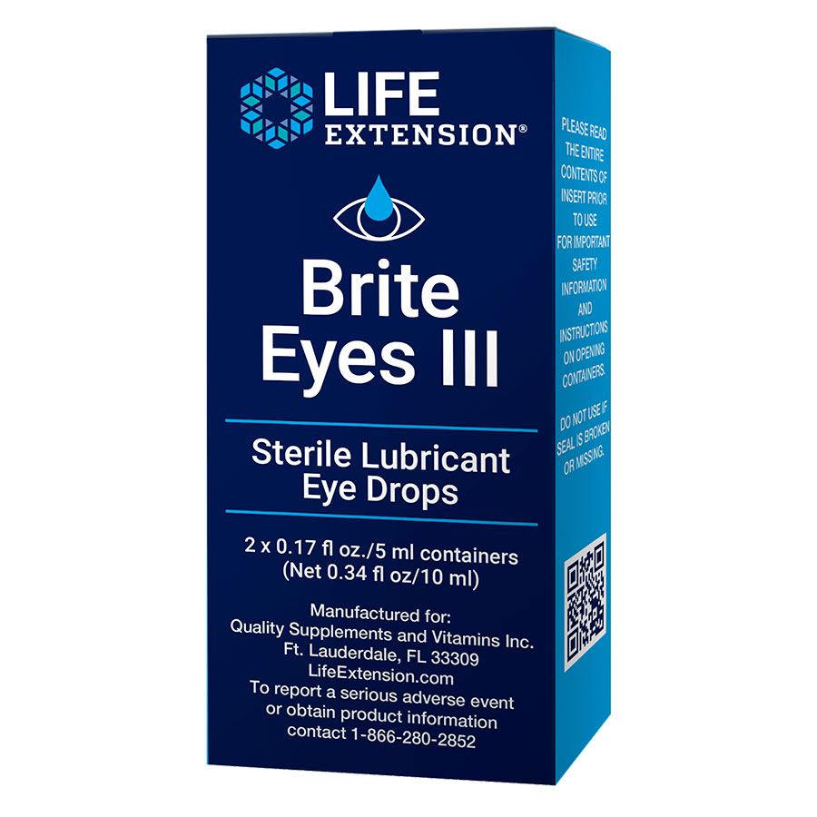 Brite Eyes III Sterile, lubricant eye drops - Life Extension