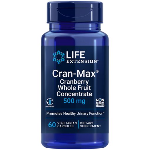 Cran-Max Cranberry Whole Fruit Concentrate 500 mg 60 capsules supports urinary tract health