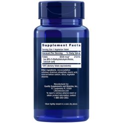 High Potency Optimized Folate, 8500 mcg, 30 vegetarian tablets Supplement Facts