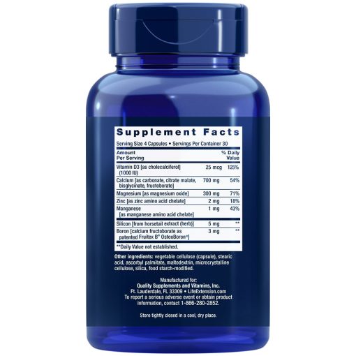 Bone Restore calcium supplement, 120 capsules supplement facts