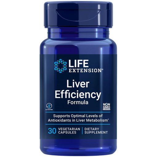 Liver Efficiency Formula 30 vegetarian capsules supports healthy liver function at the cellular level