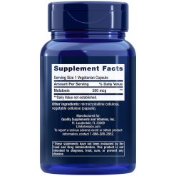 Melatonin 500 mcg vegetarian capsules supplement facts