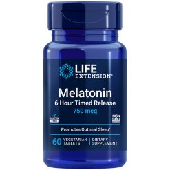 Melatonin 6 Hour Timed Release, 750 mcg, sleep supplements
