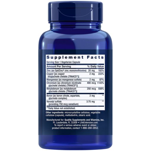 Only Trace Minerals, 90 vegetarian capsules Supplement Facts
