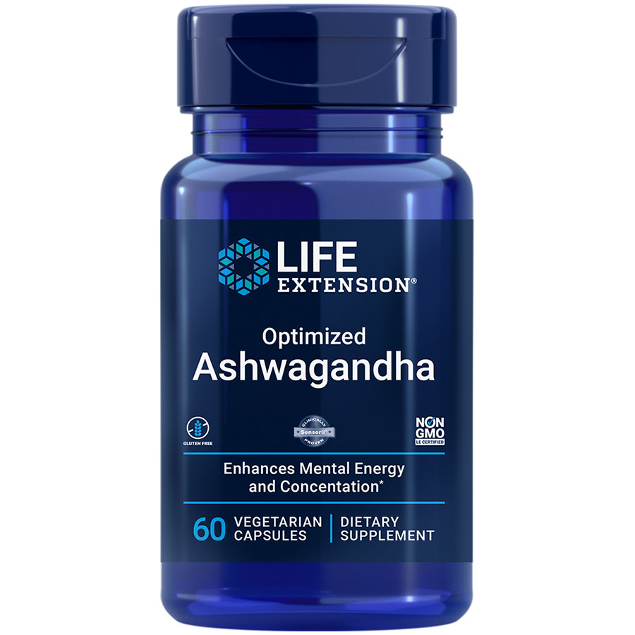 Optimized Ashwagandha Extract, enhances mental energy and concentration