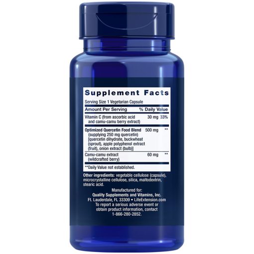Optimized Quercetin, 250 mg, 60 vegetarian capsules Supplement Facts