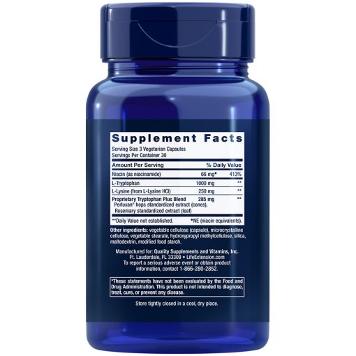 Optimized Tryptophan Plus, 90 vegetarian capsules Supplement Facts