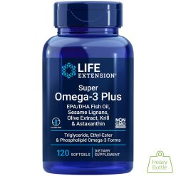 Super Omega-3 Plus EPA/DHA Fish Oil, Sesame Lignans, Olive Extract, Krill & Astaxanthin, 120 softgels