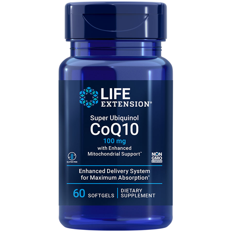 Super Ubiquinol CoQ10 with Enhanced Mitochondrial Support benefits cell energy, heart & brain health