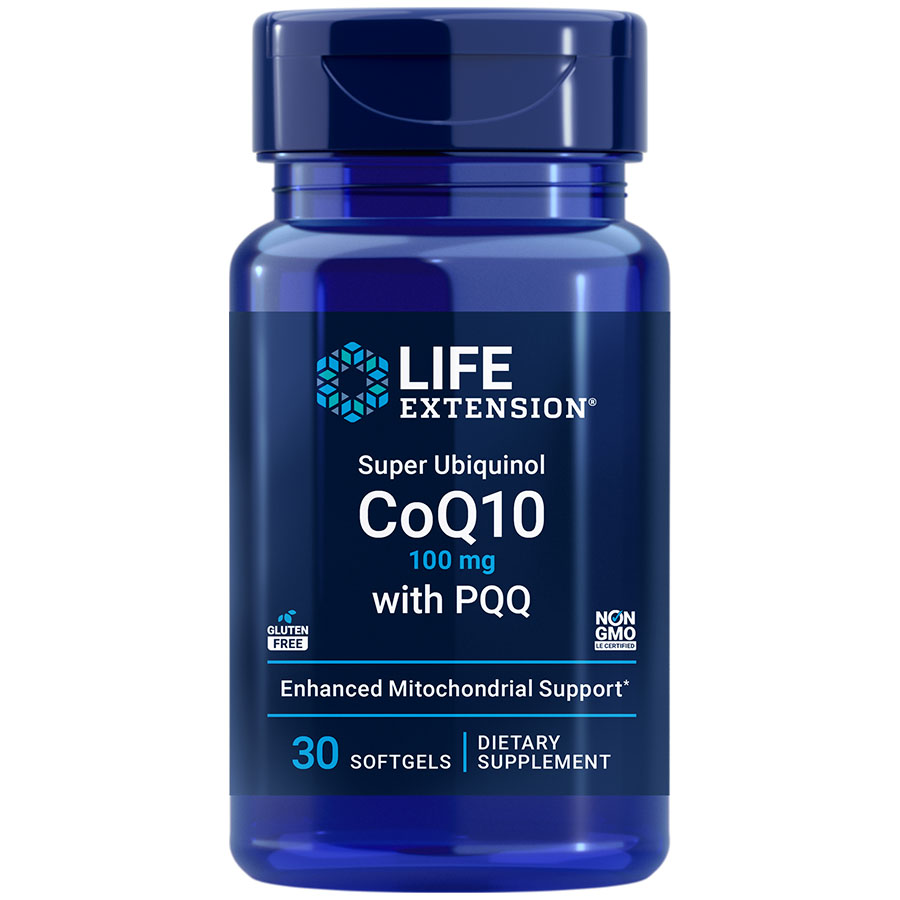 Super Ubiquinol CoQ10 with PQQ, 100 mg, 30 softgels, triple action heart health with cellular energy support