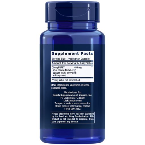 Tart Cherry with CherryPURE 60 vegetarian capsules Supplement Facts