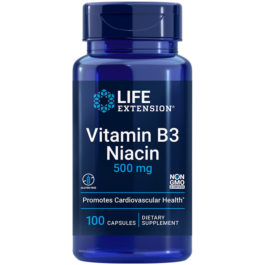 Vitamin B3 Niacin supports cell energy & already-healthy cholesterol levels