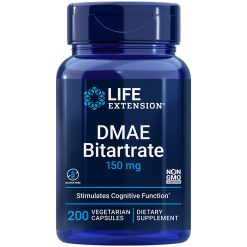 DMAE Bitartrate dimethylaminoethanol 200 capsules supports essential neurotransmitter production