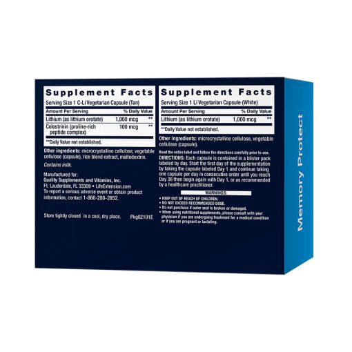 Memory Protect supplement facts