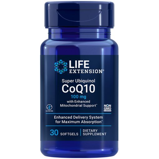 Super Ubiquinol CoQ10 with Enhanced Mitochondrial Support benefits include cell energy, heart & brain health