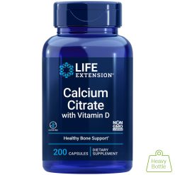 Calcium Citrate with Vitamin D, 200 capsules, super absorbable calcium