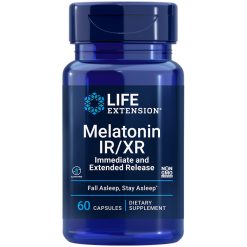 Melatonin IR/XR sleep supplement for approximately seven hours of healthy sleep