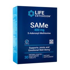 SAMe S-Adenosyl-Methionine 400 mg, 30 tablets for mood, joint & liver support