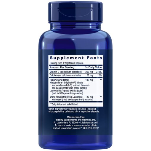 Grapeseed Extract 60 vegetarian capsules Supplement Facts