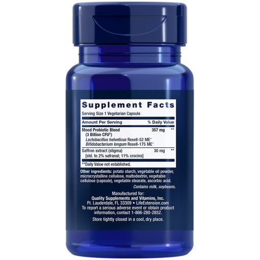 FLORASSIST Mood Improve, 30 capsules Supplement Facts