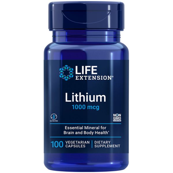 Lithium, 1000 mcg, 100 capsules, Supports brain health Life Extension Australia
