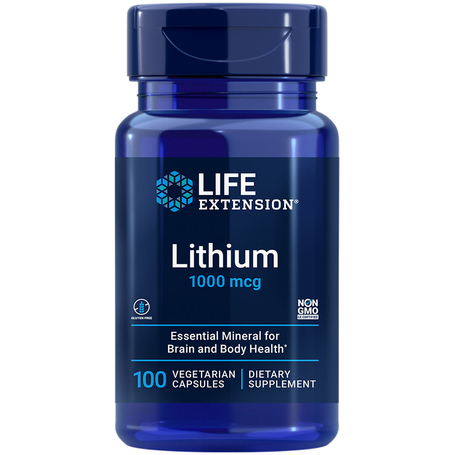 Lithium mineral supplement supports brain health and longevity