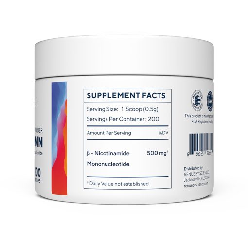 nicotinamide mononucleotide, fast dissolve pure nmn powder, 100 grams supplement facts
