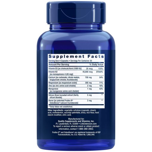 essential supplement for maintaining strong healthy bones, Bone Restore Elite with Super Potent K2, 120 Capsules, supplement facts