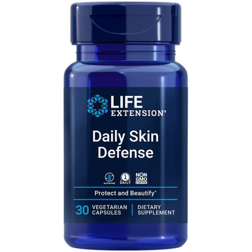 Daily Skin Defense 30 vegetarian capsules, reduce the appearance of wrinkles