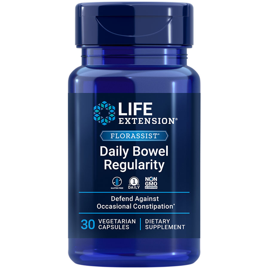 FLORASSIST Daily Bowel Regularity, 30 capsules probiotic for occasional constipation