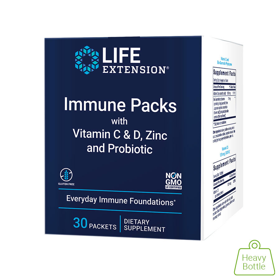 Immune Packs with Vitamin C & D, Zinc and Probiotic, 30 packets