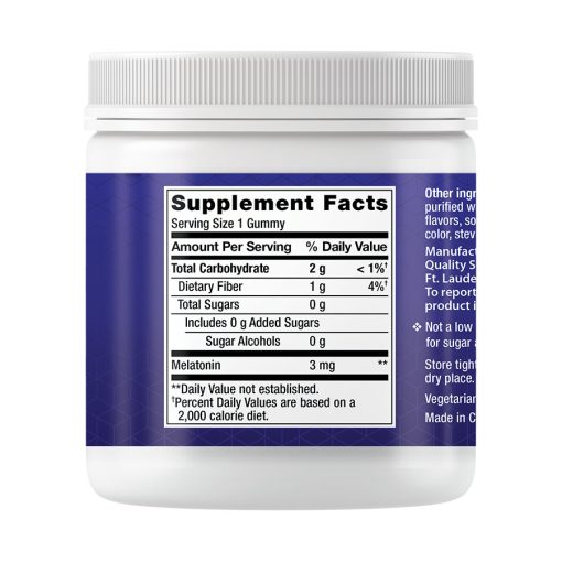 Gummy Science Melatonin 3mg 60 gummies supplement facts