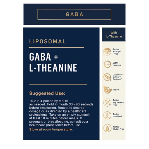 Liposomal GABA with L-Theanine, 50 ml spray pump, suggested use