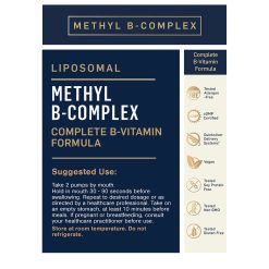 suggested use for Methylated B-Complex Liquid Vitamins, 50 mL liquid pump