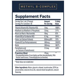 Methylated B-Complex Liquid Vitamins, 50 mL liquid pump supplement facts