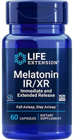 melatonin ir/xr support for sustained sleep