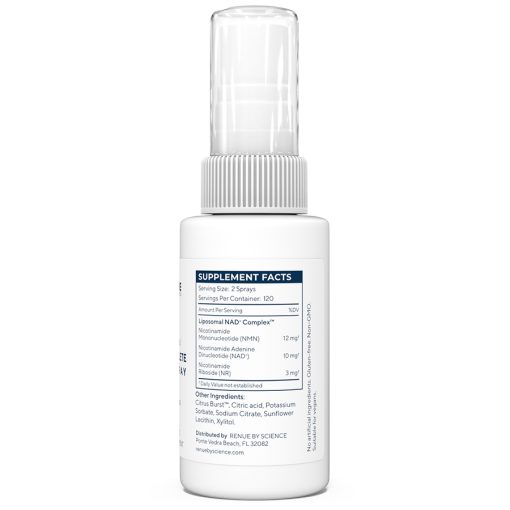 supplement facts for Liposomal NAD Complete Oral Spray, 30 mL