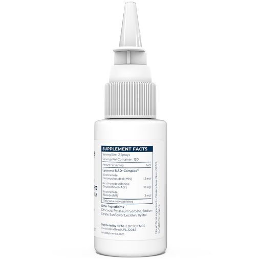 supplement facts for Liposomal NAD Complete Nasal Spray 30mL