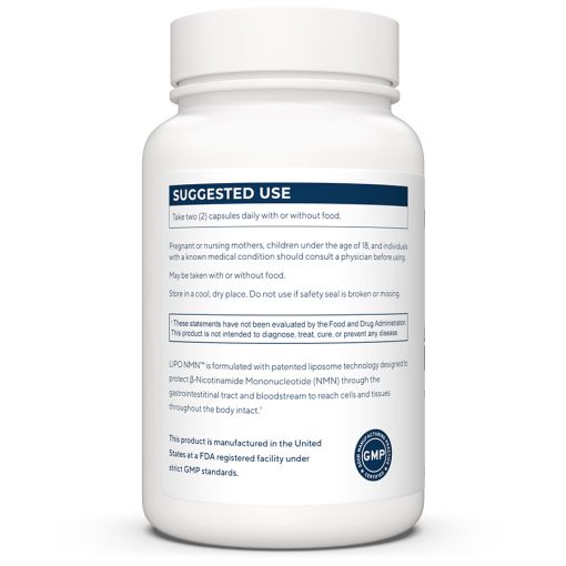250 mg Nicotinamide Mononucleotide, LIPO NMN powdered liposomes suggested use