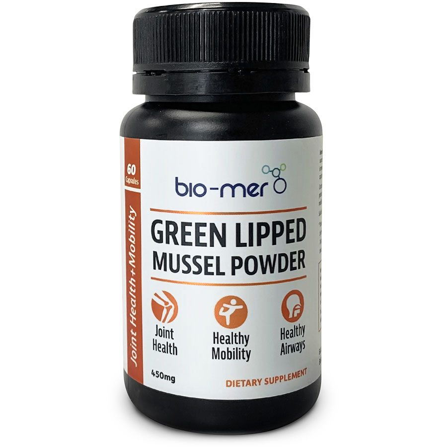 Green Lipped Mussel Powder, 60 450mg Capsules from Bio-Mer
